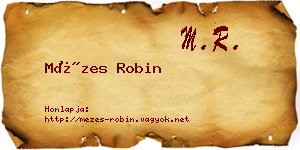 Mézes Robin névjegykártya